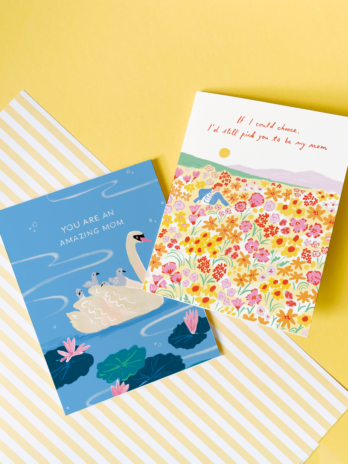 Picking Mom – Sweet and Love Greeting Card for Moms