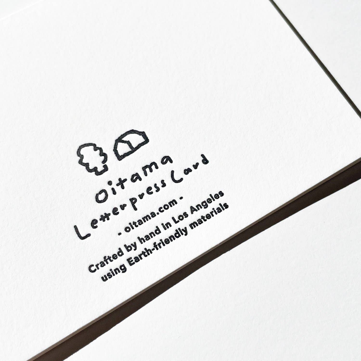 Letterpress Card - Coyote & Caterpillar in Bush