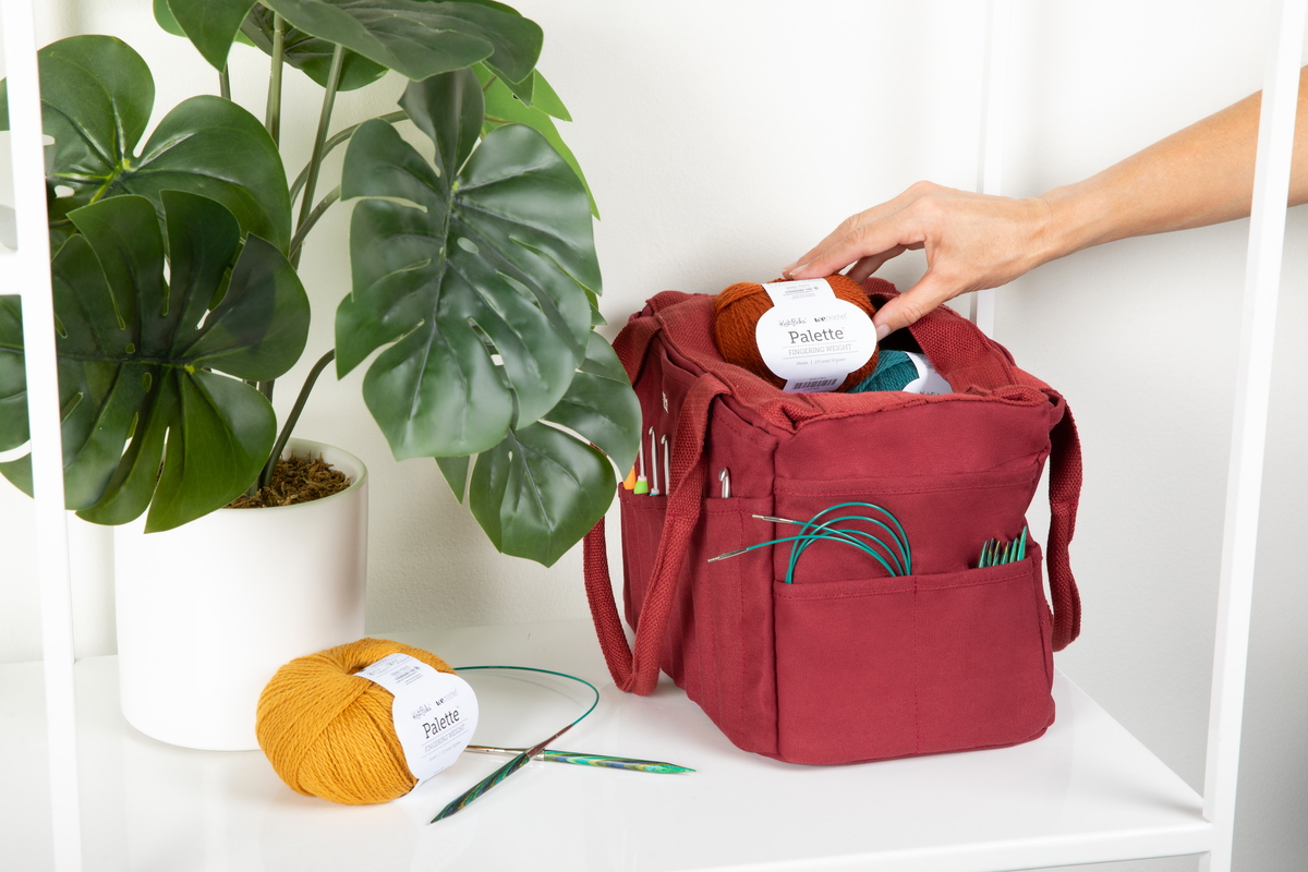 Soolla - Soolla Studio Artist Bag, Sangria, Knitting Crochet Yarn Bag