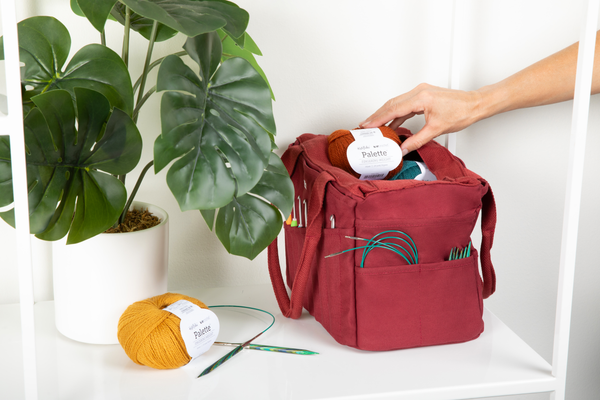 Soolla - Soolla Studio Artist Bag, Sangria, Knitting Crochet Yarn Bag