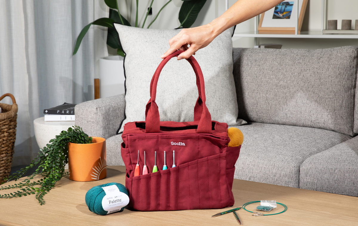 Soolla - Soolla Studio Artist Bag, Sangria, Knitting Crochet Yarn Bag