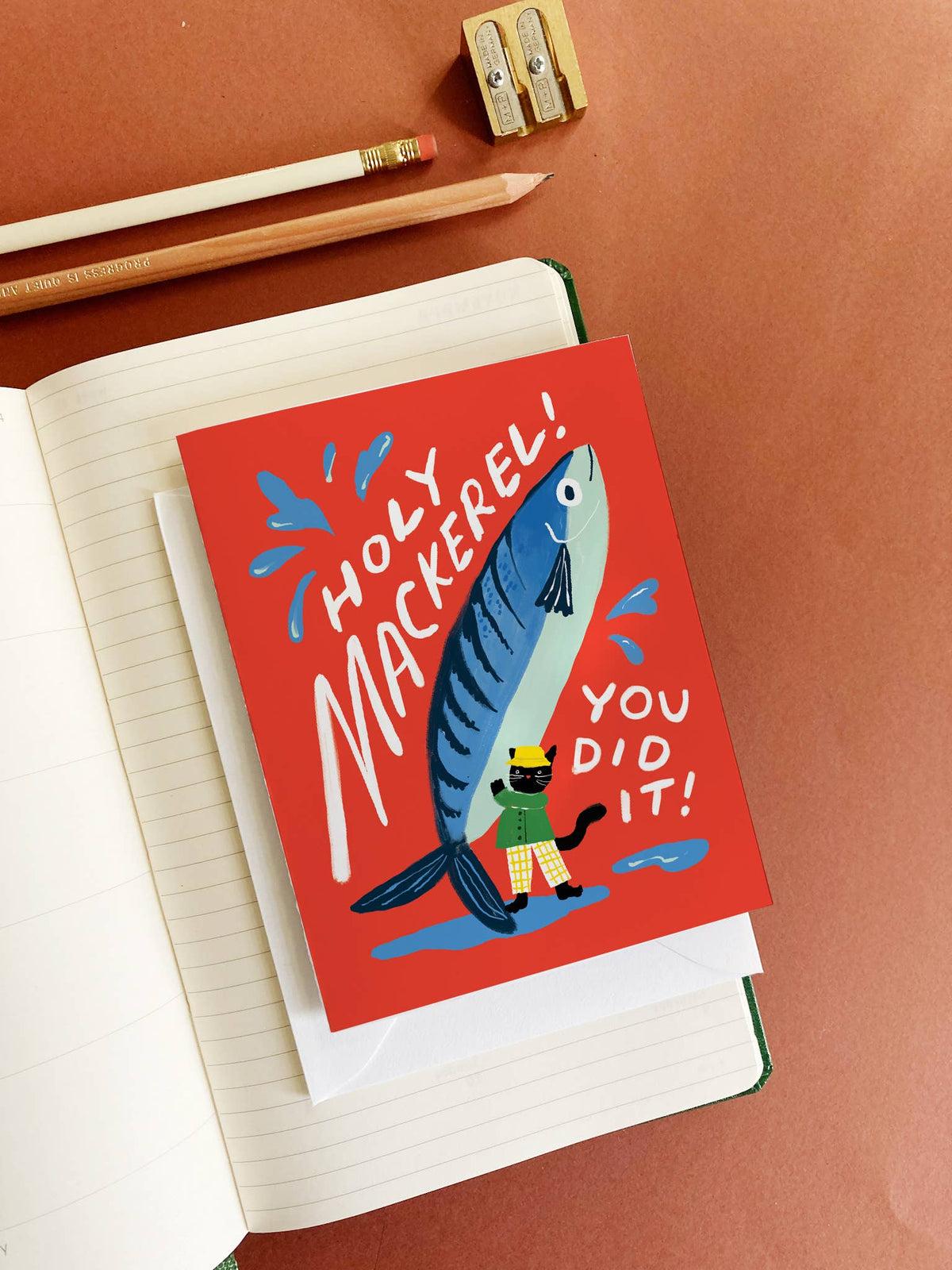 Holy Mackerel – Fish Pun Congratulations Card