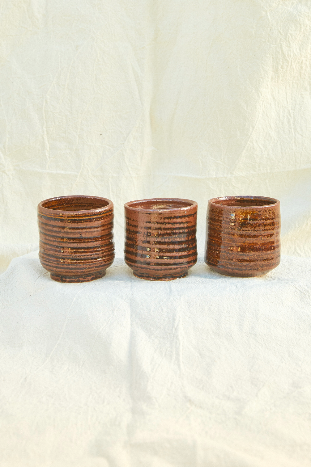 Amber Celadon Cups
