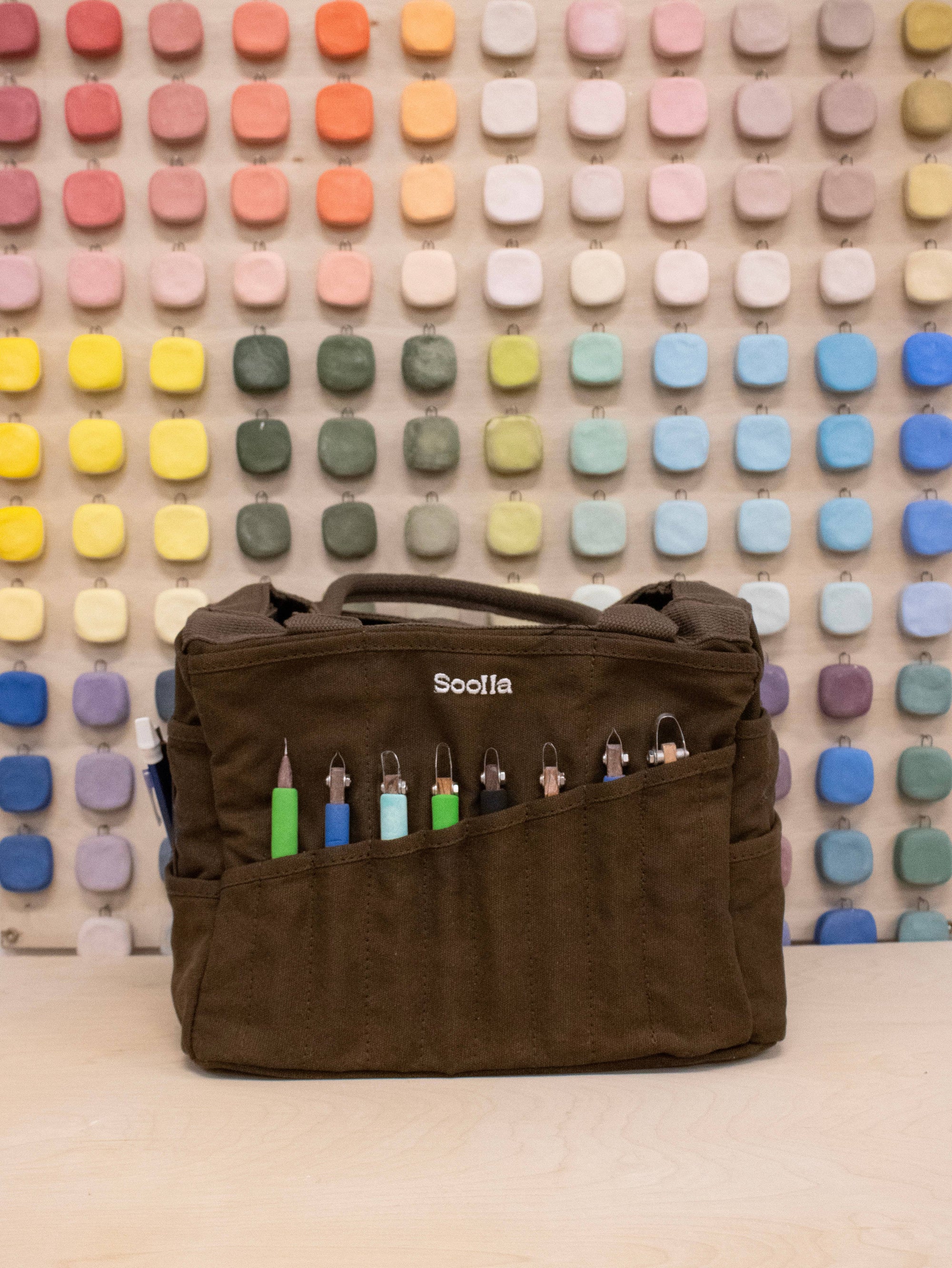 Soolla Studio Artist Bag, Coffee Bean, Craft Tote Bag