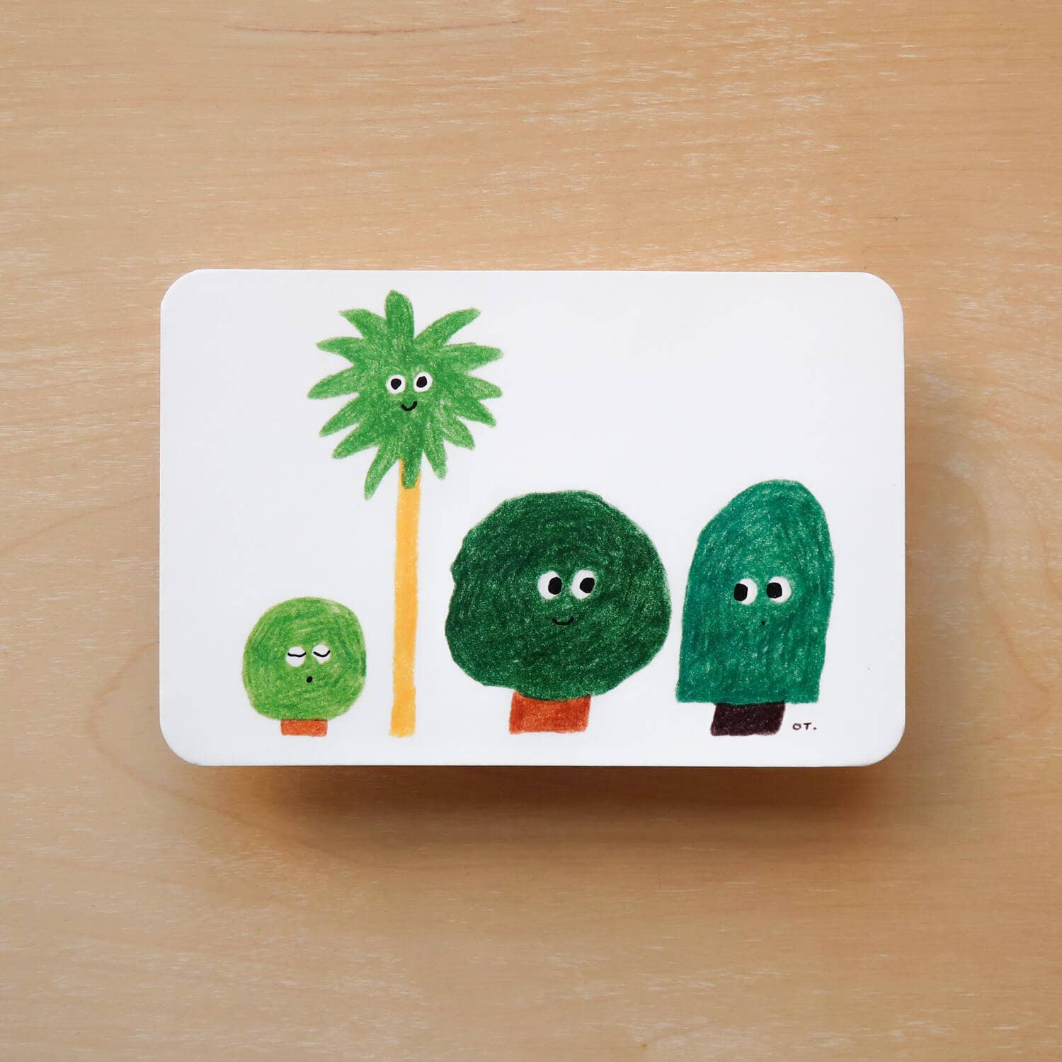 Postcard - Four Trees