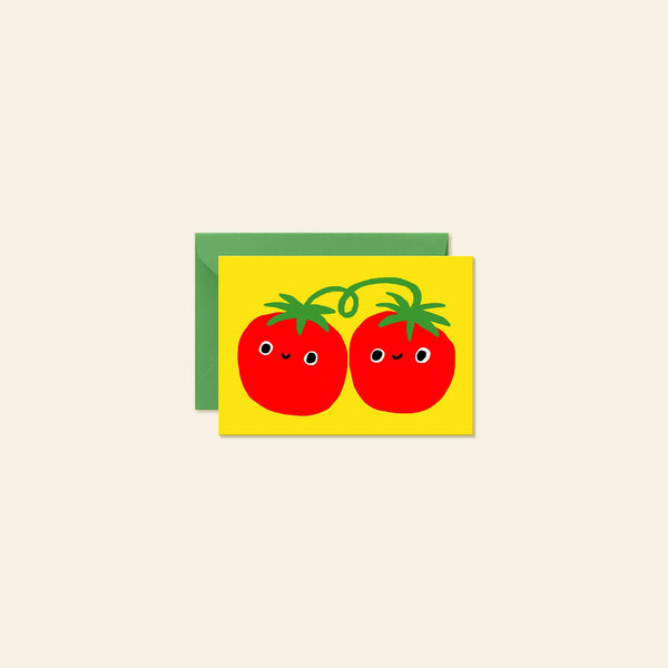 Tomato Friends – Cute Food Love Mini Note Card
