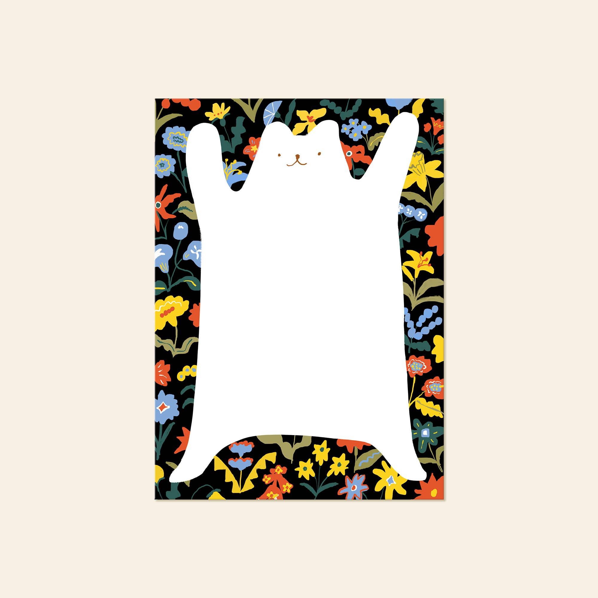 Bear Rug Notepad – Cute Bear Floral Notepad